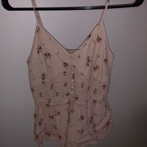 American Eagle Floral Blouse Tank-Top